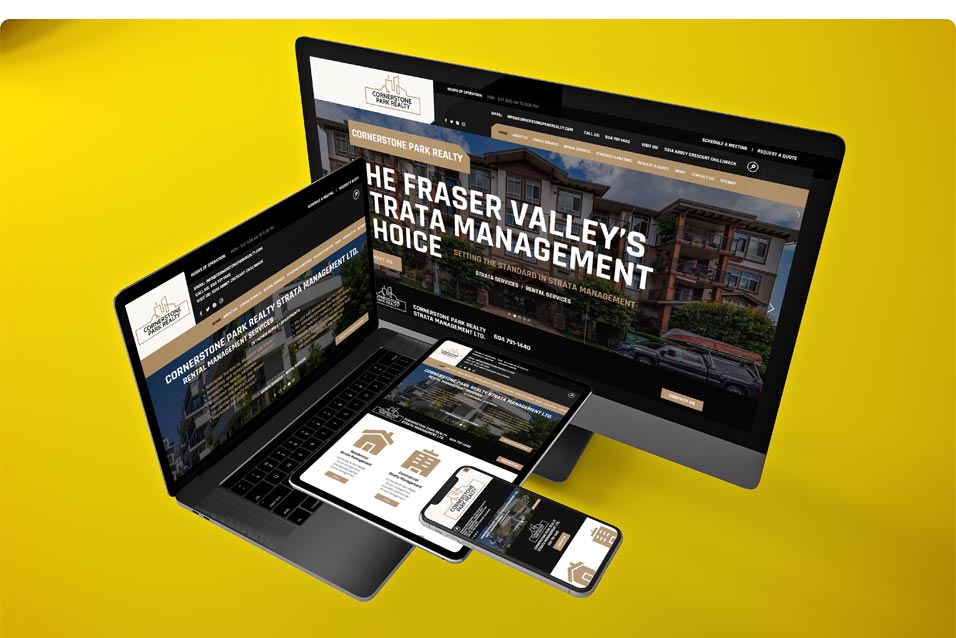 Cornerstone Park Realty Strata Management EB Web Recent Web Design Project Details