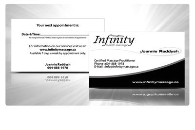 Infinity Mobile Massage  E.B. Web Recent Print Design Project Details