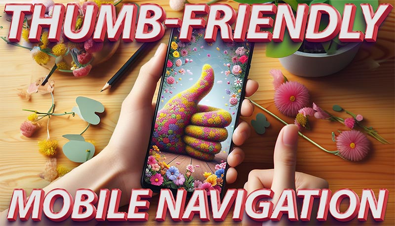 it's crucial for websites to be thumb-friendly and easy to navigate