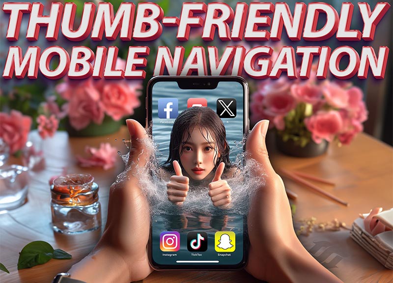 2024 Modern Website Design Trends: Enhancing Thumb-Friendly Mobile Navigation