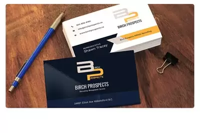 Birch Prospects E.B. Web Recent Business Card Print Design Project Details Project Details